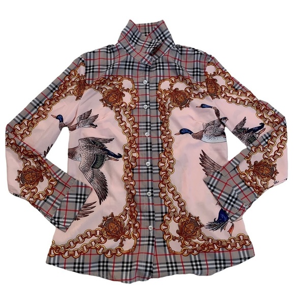 Diandian Didi Multicolored Long Sleeve Button Down Blouse Size Large - Picture 7 of 17